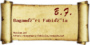 Bagaméri Fabióla névjegykártya